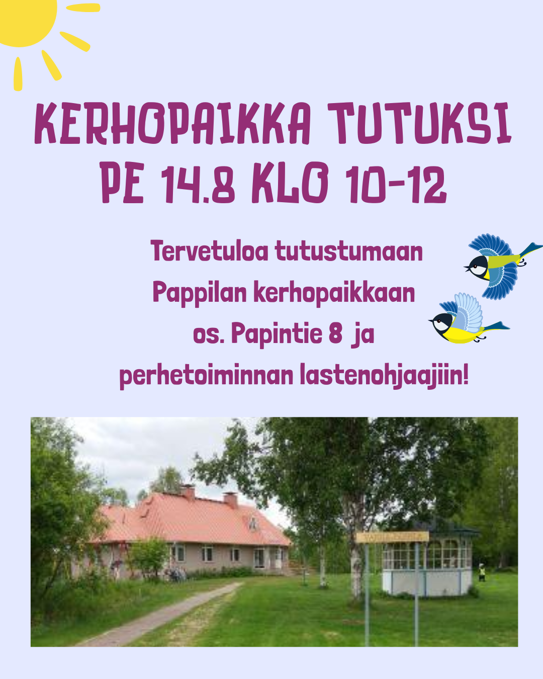 pappilan kuva ja kutsu tutustumiseen
